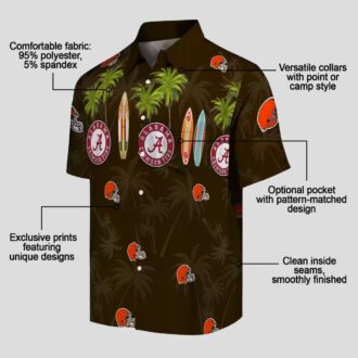 NFL Cleveland Browns Game Day Hawaiian Shirt, Surfboard Palm Summer Shirt