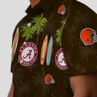 NFL Cleveland Browns Game Day Hawaiian Shirt, Surfboard Palm Summer Shirt