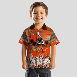 Personalized Cleveland Browns Hawaiian Shirt, Tropical Canoe Print Summer Outfit