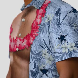 Blue Chest Illusion Dallas Cowboys Hawaiian Shirt, Perfect Tropical Aloha NFL Fan Apparel