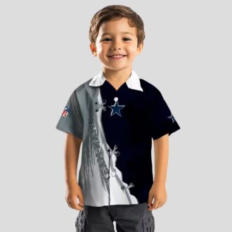 Custom Dallas Cowboys Hawaiian Shirt, Blue & White Edgy Streaks for Summer & Game Day