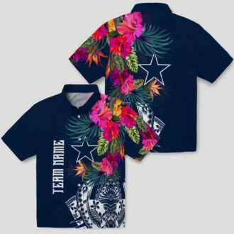 Dallas Cowboys Aloha Hawaiian Shirt, Polynesian Tropical NFL Summer Outfit for Fans