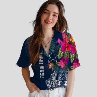 Dallas Cowboys Aloha Hawaiian Shirt, Polynesian Tropical NFL Summer Outfit for Fans
