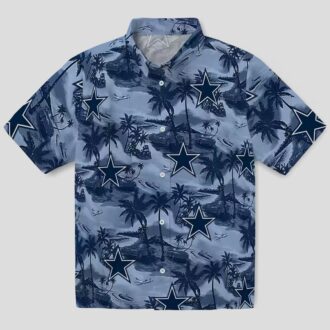 Dallas Cowboys Beach Hawaiian Shirt, Coastal Palms Summer NFL Fans Aloha Shirt