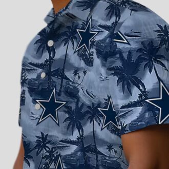 Dallas Cowboys Beach Hawaiian Shirt, Coastal Palms Summer NFL Fans Aloha Shirt