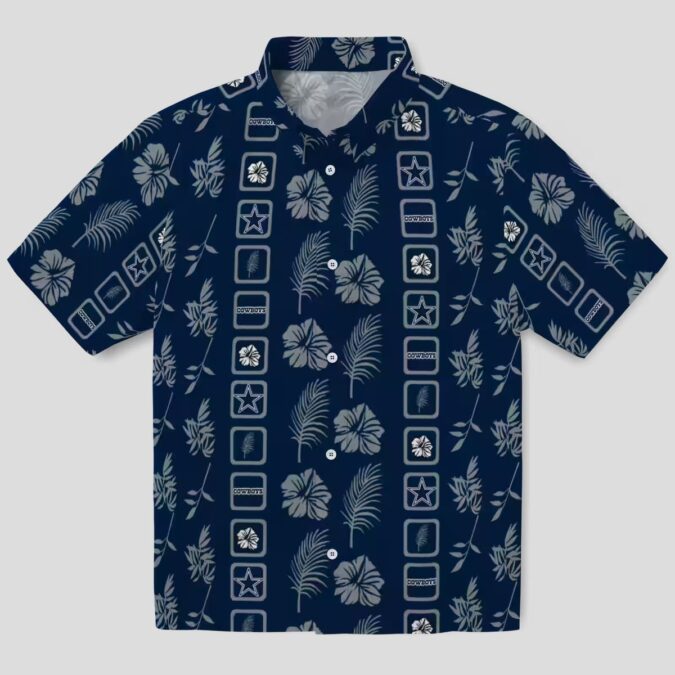 Dallas Cowboys Blue Floral Hawaiian Shirt, Game Day & Beach Outfit for NFL Fans