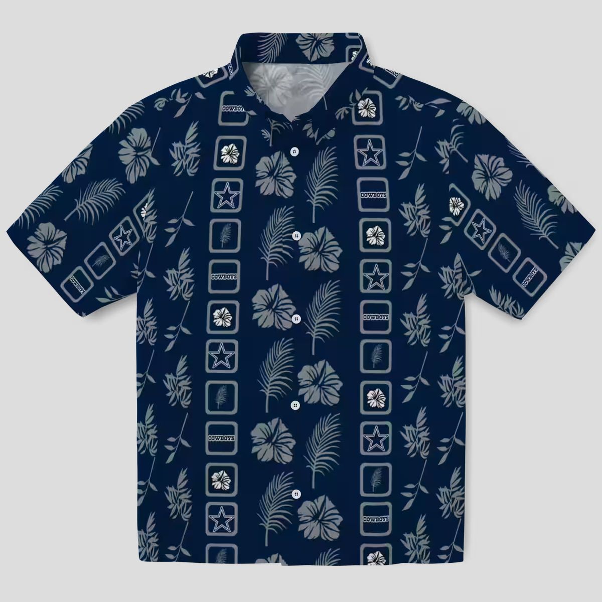 Dallas Cowboys Blue Floral Hawaiian Shirt, Game Day & Beach Outfit for NFL Fans
