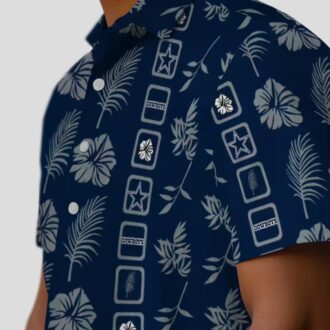 Dallas Cowboys Blue Floral Hawaiian Shirt, Game Day & Beach Outfit for NFL Fans