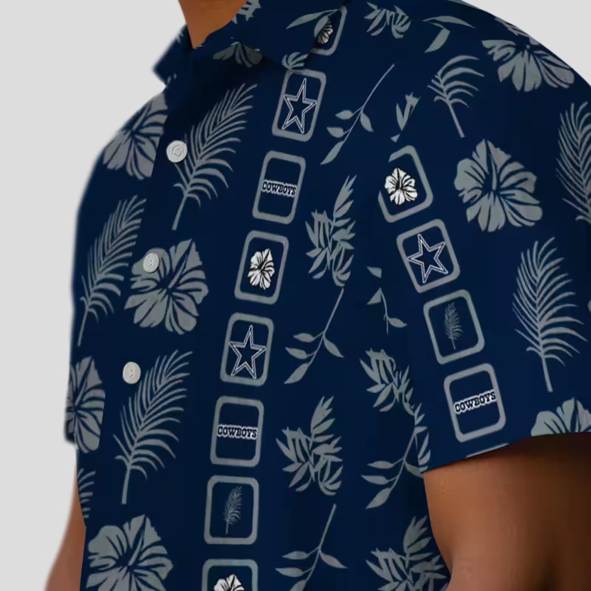 Dallas Cowboys Blue Floral Hawaiian Shirt, Game Day & Beach Outfit for NFL Fans