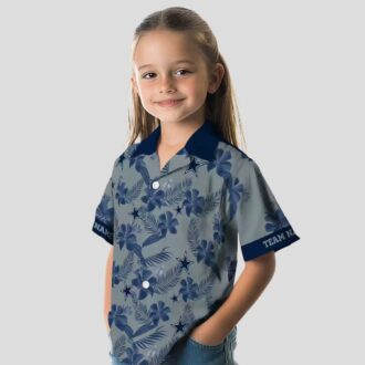Dallas Cowboys Silver Hawaiian Shirt, Custom Botanical NFL Beach Shirt for Summer