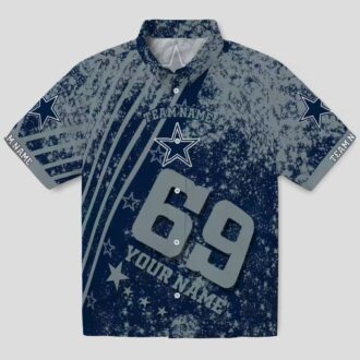 Dallas Cowboys Star Stripes Blue Hawaiian Shirt, Custom NFL Beachwear for Football Fans