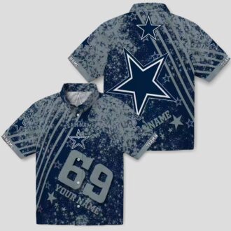 Dallas Cowboys Star Stripes Blue Hawaiian Shirt, Custom NFL Beachwear for Football Fans