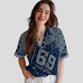 Dallas Cowboys Star Stripes Blue Hawaiian Shirt, Custom NFL Beachwear for Football Fans