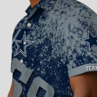 Dallas Cowboys Star Stripes Blue Hawaiian Shirt, Custom NFL Beachwear for Football Fans