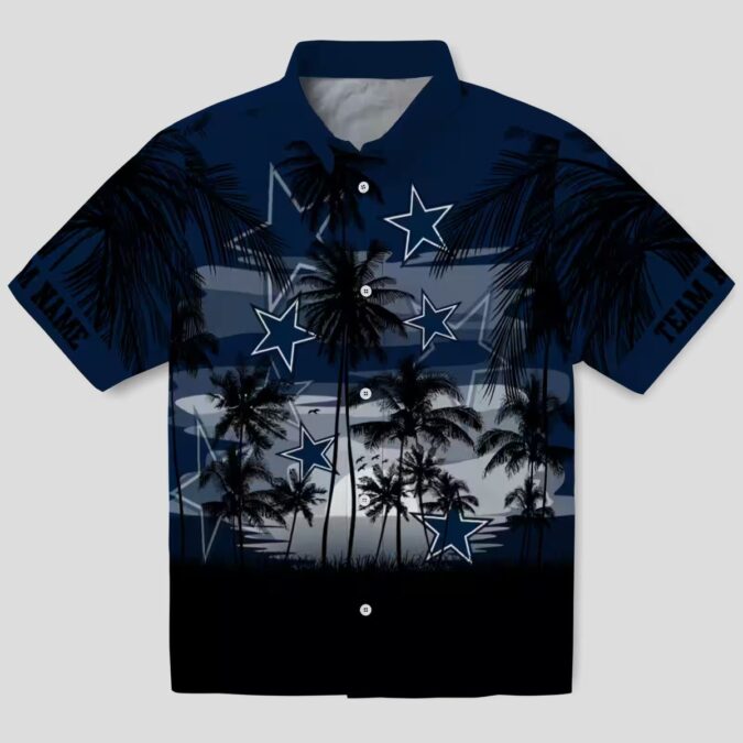 Dallas Cowboys Summer Hawaiian Shirt, Tropical Sunset NFL Vacation Shirt for Men