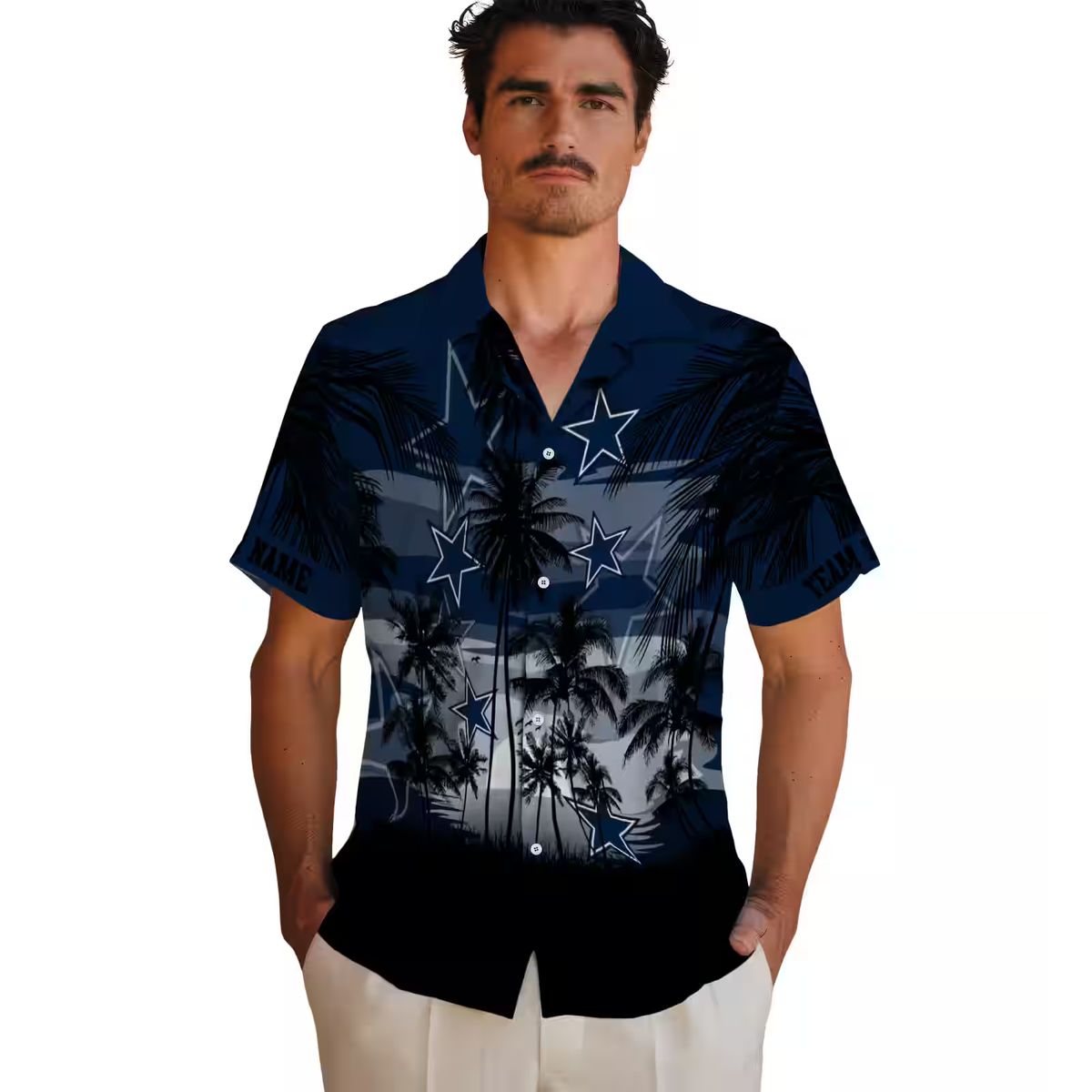 Dallas Cowboys Summer Hawaiian Shirt, Tropical Sunset NFL Vacation Shirt for Men