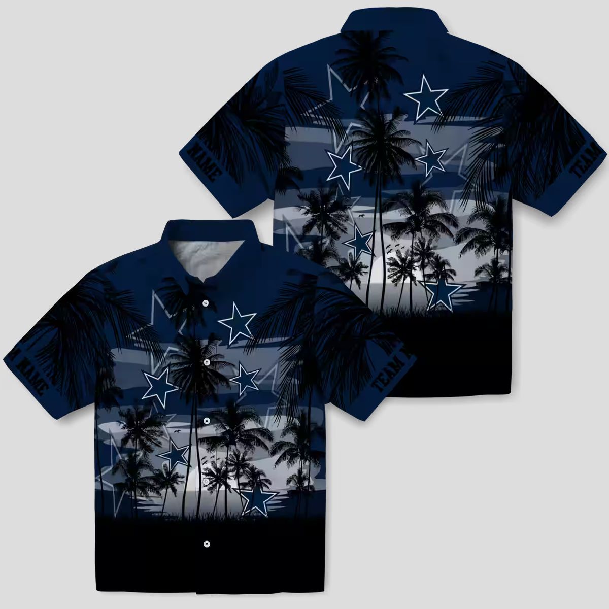 Dallas Cowboys Summer Hawaiian Shirt, Tropical Sunset NFL Vacation Shirt for Men