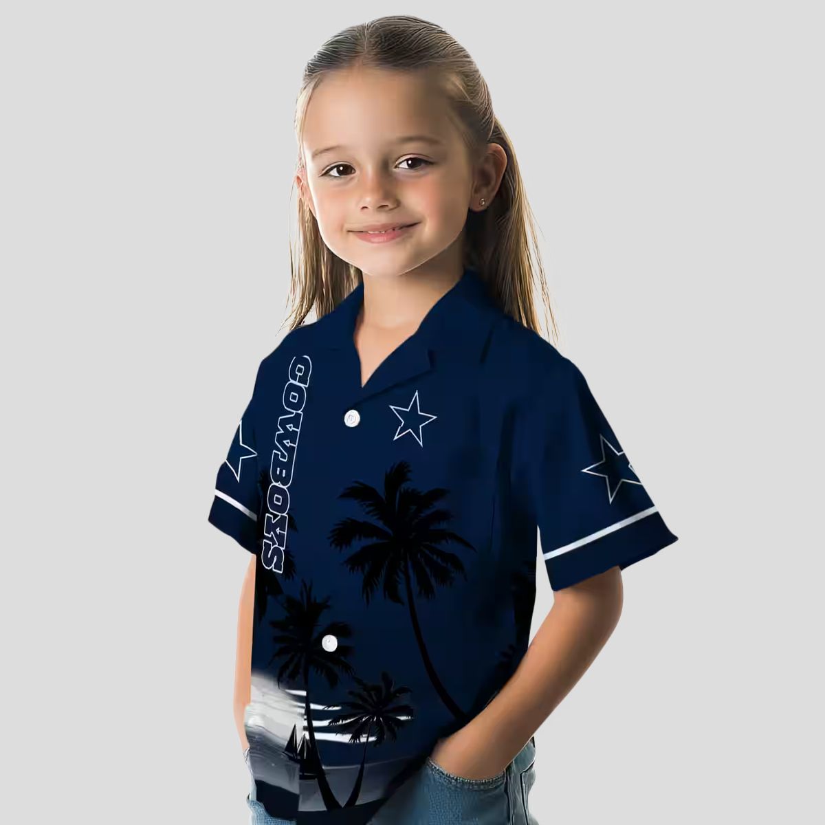Dallas Cowboys Sunset Hawaiian Shirt, NFL Summer Beach Aloha Shirt for Men