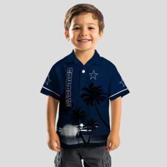 Dallas Cowboys Sunset Hawaiian Shirt, NFL Summer Beach Aloha Shirt for Men