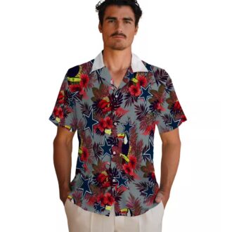 Dallas Cowboys Tropical Hawaiian Shirt, NFL Team Beach Shirt with Floral & Toucan Print