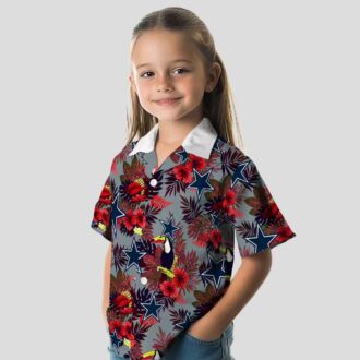 Dallas Cowboys Tropical Hawaiian Shirt, NFL Team Beach Shirt with Floral & Toucan Print