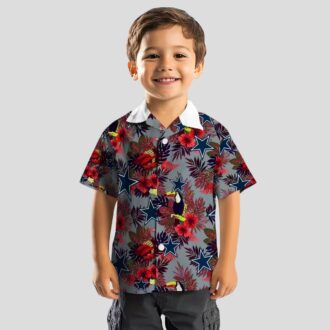 Dallas Cowboys Tropical Hawaiian Shirt, NFL Team Beach Shirt with Floral & Toucan Print