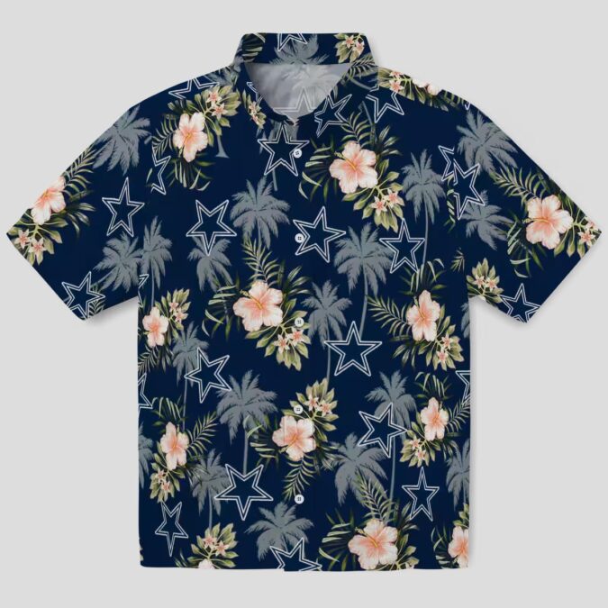 Limited Edition Dallas Cowboys Palm Tree Hawaiian Shirt, Summer Aloha Shirt for Womens