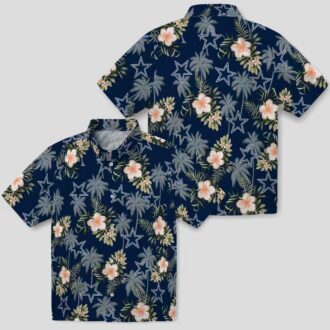 Limited Edition Dallas Cowboys Palm Tree Hawaiian Shirt, Summer Aloha Shirt for Womens