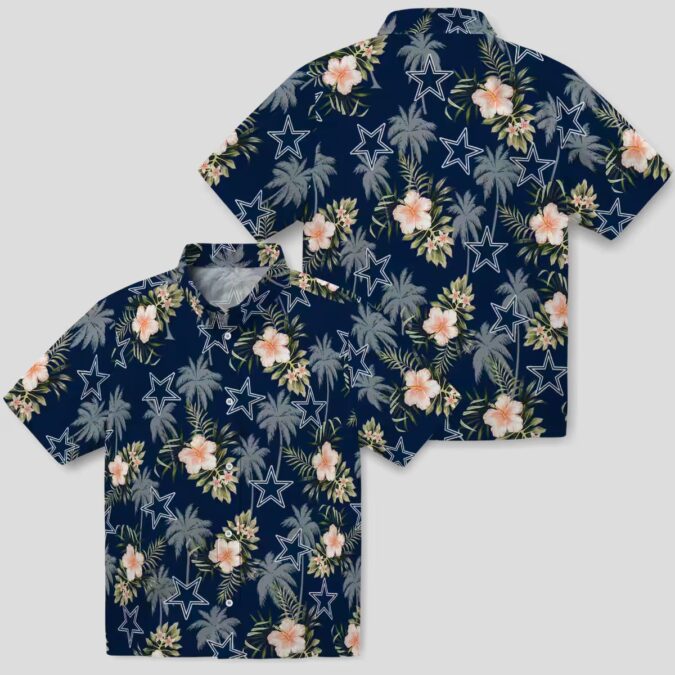Limited Edition Dallas Cowboys Palm Tree Hawaiian Shirt, Summer Aloha Shirt for Womens