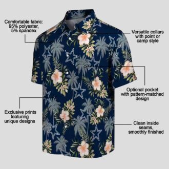 Limited Edition Dallas Cowboys Palm Tree Hawaiian Shirt, Summer Aloha Shirt for Womens