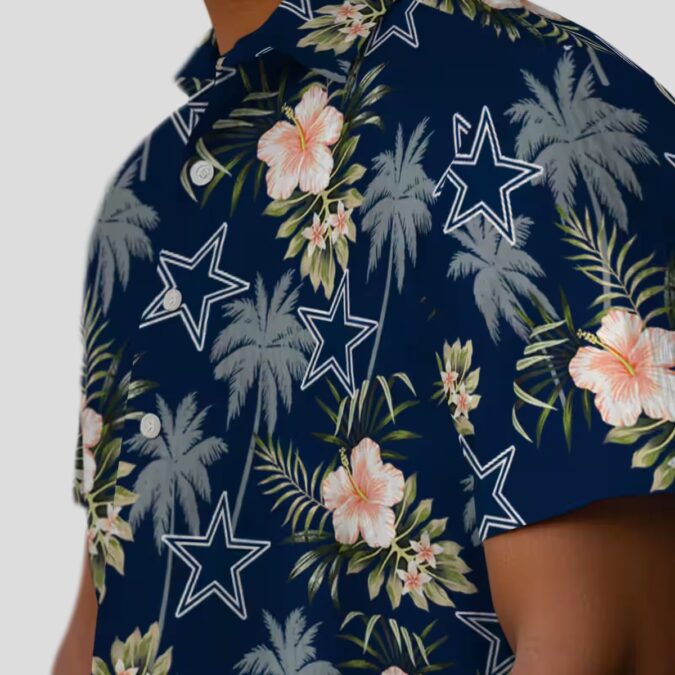 Limited Edition Dallas Cowboys Palm Tree Hawaiian Shirt, Summer Aloha Shirt for Womens