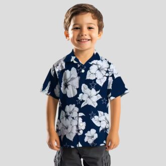 NFL Dallas Cowboys Blue White Hawaiian Shirt, Summer Vacation Hibiscus Floral Outfit