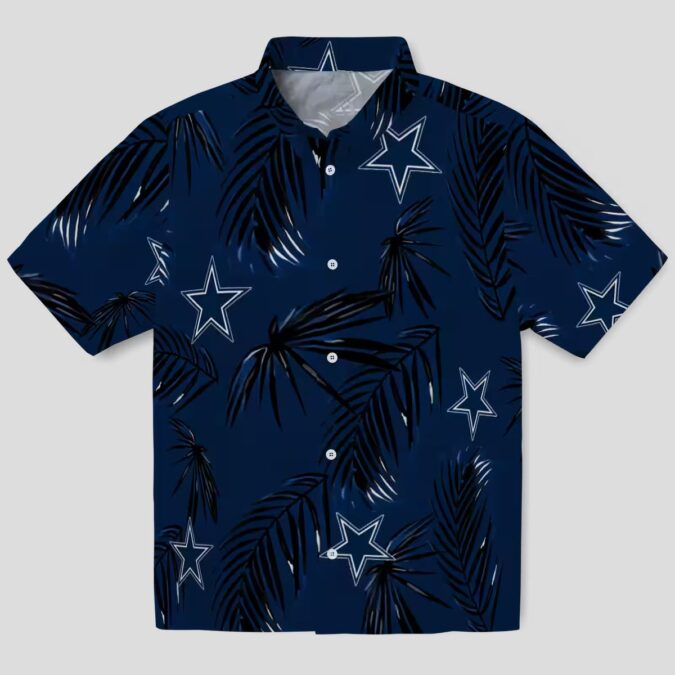 NFL Dallas Cowboys Team Hawaiian Shirt, Blue Palm Tree Beach Shirt for Football Fans