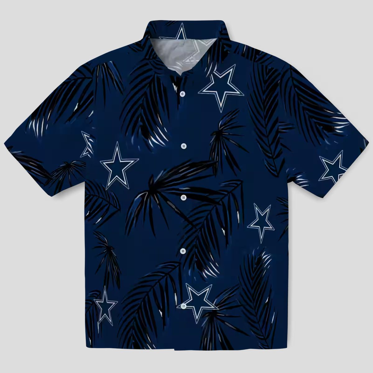 NFL Dallas Cowboys Team Hawaiian Shirt, Blue Palm Tree Beach Shirt for Football Fans