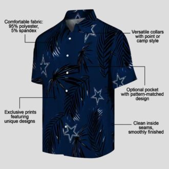 NFL Dallas Cowboys Team Hawaiian Shirt, Blue Palm Tree Beach Shirt for Football Fans