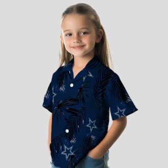 NFL Dallas Cowboys Team Hawaiian Shirt, Blue Palm Tree Beach Shirt for Football Fans