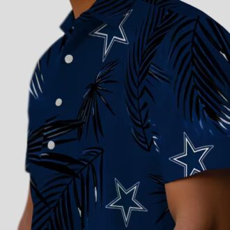 NFL Dallas Cowboys Team Hawaiian Shirt, Blue Palm Tree Beach Shirt for Football Fans