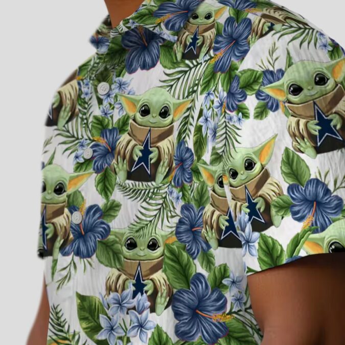 NFL Dallas Cowboys Tropical Yoda Green Hawaiian Shirt for Fans, Summer Beach Outfit