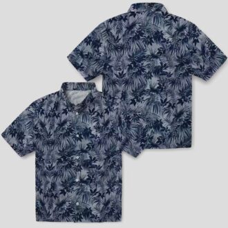 NFL Team Dallas Cowboys Aloha Shirt, Leafy Pattern Blue Hawaiian Button Up