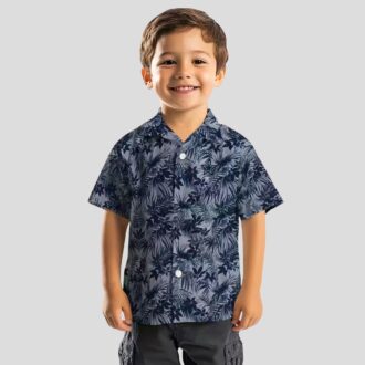NFL Team Dallas Cowboys Aloha Shirt, Leafy Pattern Blue Hawaiian Button Up