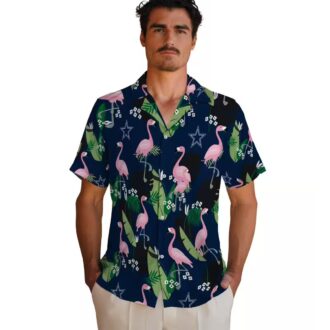 NFL Team Dallas Cowboys Hawaiian Shirt, Tropical Beach Blue Outfit with Flamingo Leaf Print