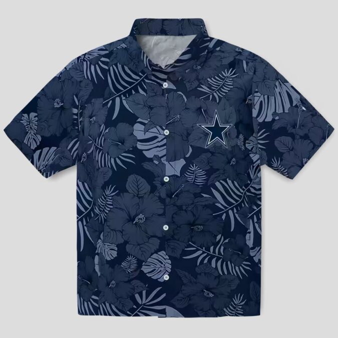 Tropical Dallas Cowboys Hawaiian Shirt, Blue Jungle Summer Beach Outfit