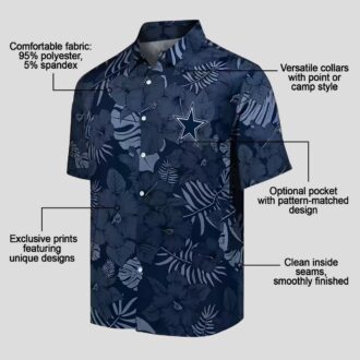 Tropical Dallas Cowboys Hawaiian Shirt, Blue Jungle Summer Beach Outfit