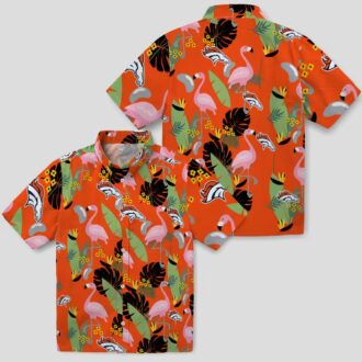 Best Denver Broncos Orange Hawaiian Shirt, NFL Fan Apparel with Flamingo & Leaves