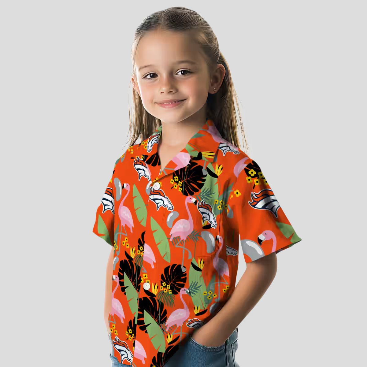 Best Denver Broncos Orange Hawaiian Shirt, NFL Fan Apparel with Flamingo & Leaves