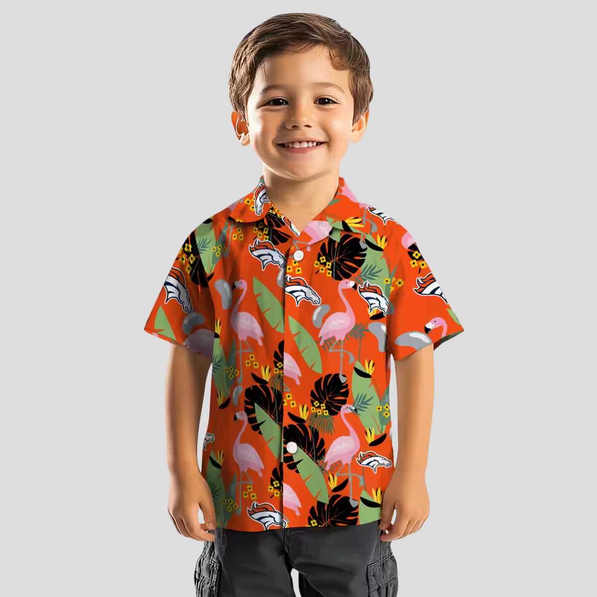 Best Denver Broncos Orange Hawaiian Shirt, NFL Fan Apparel with Flamingo & Leaves