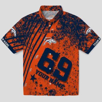 Denver Broncos Hawaiian Button Up Shirt, Star Stripes Tropical NFL Summer Shirt