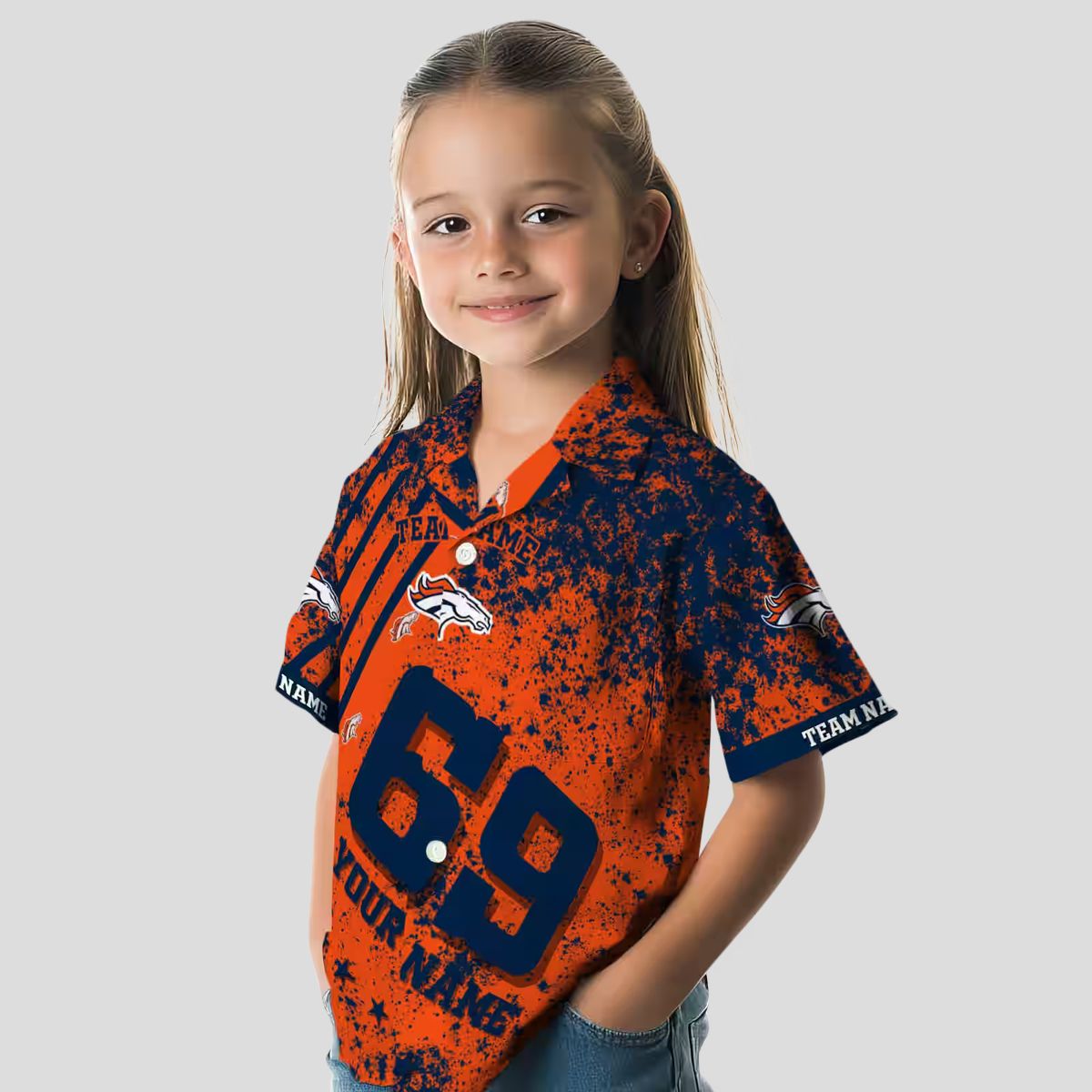Denver Broncos Hawaiian Button Up Shirt, Star Stripes Tropical NFL Summer Shirt
