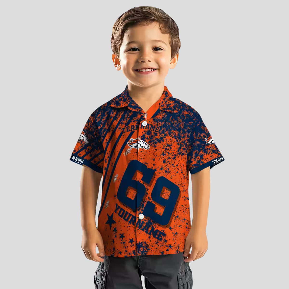 Denver Broncos Hawaiian Button Up Shirt, Star Stripes Tropical NFL Summer Shirt
