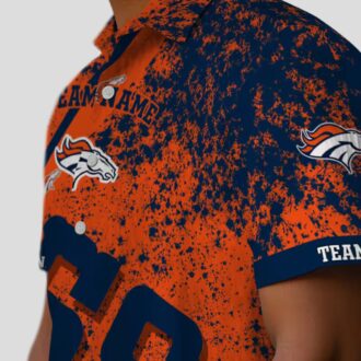Denver Broncos Hawaiian Button Up Shirt, Star Stripes Tropical NFL Summer Shirt